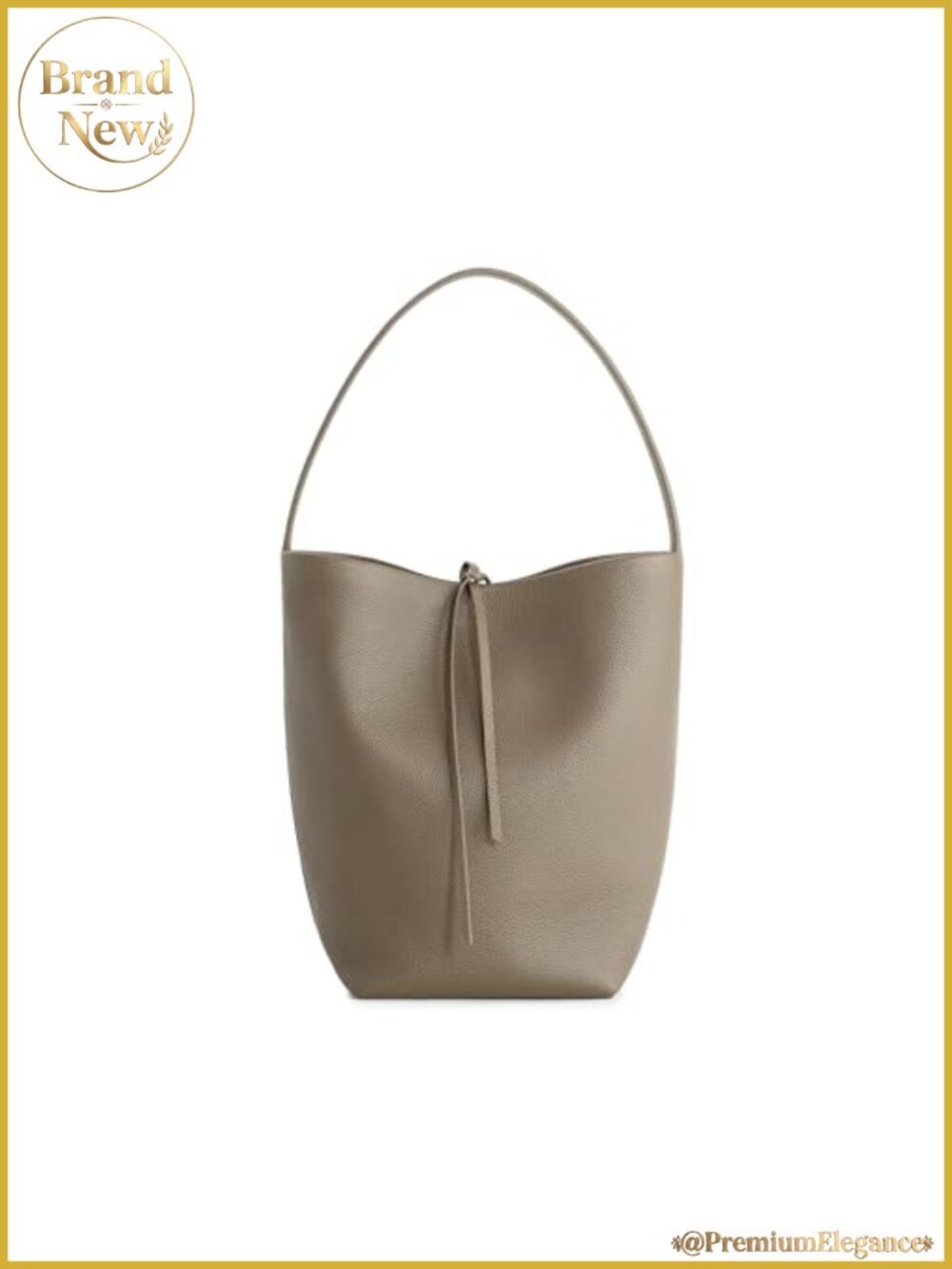 Genuine Leather Bucket Bag for Women Soft Pebbled Shoulder Bag